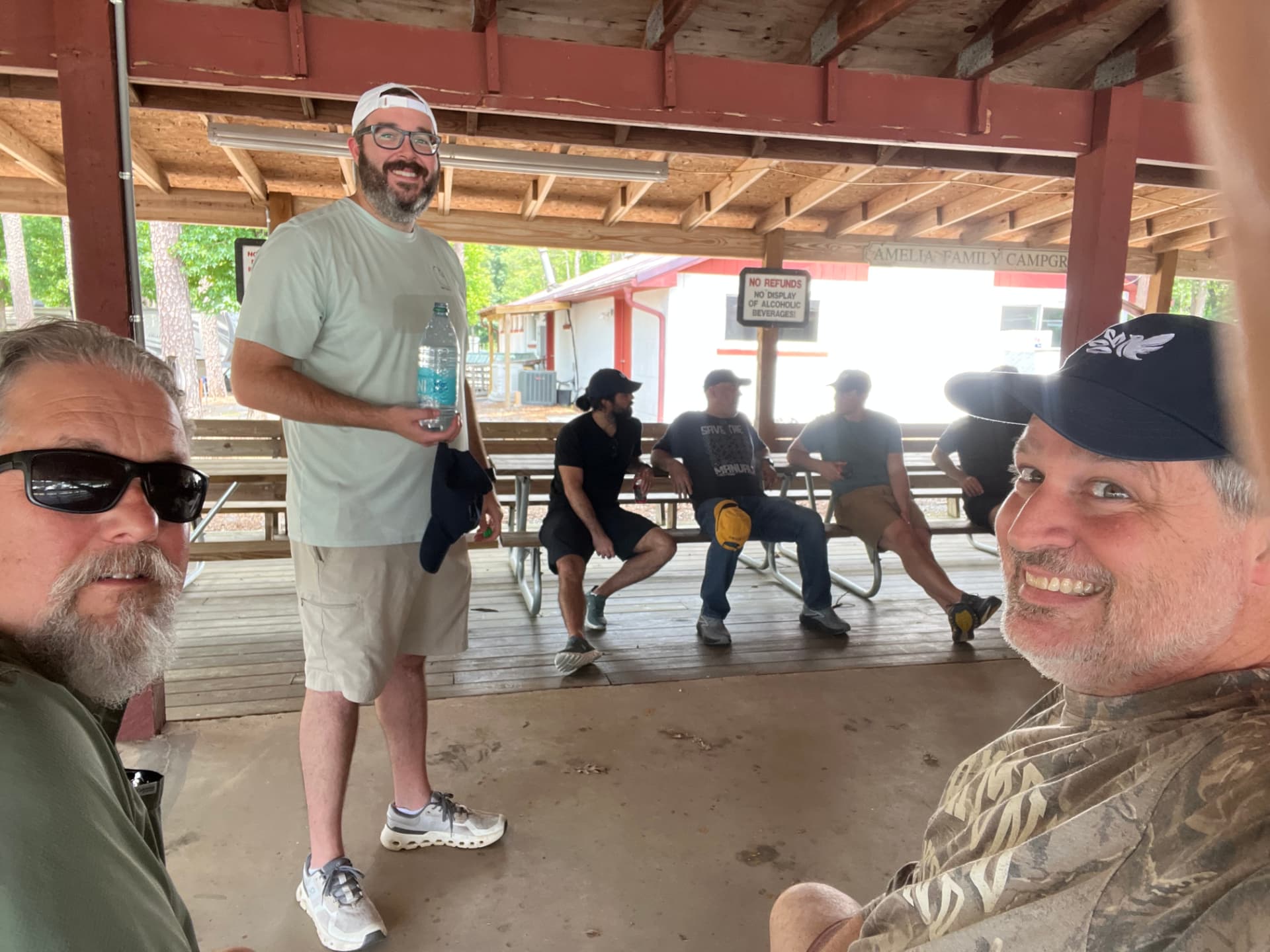 Men from Goochland Presbyterian Church spending time together